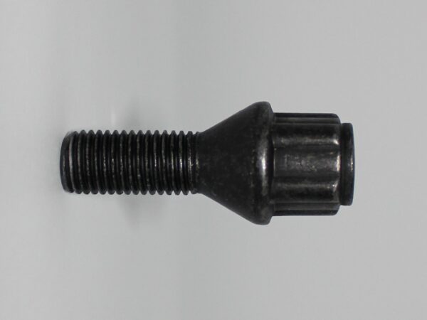 Låsbult M12x1.5 K60° Svart L25