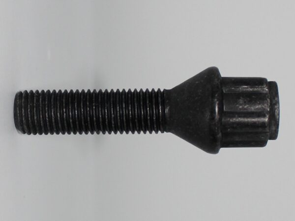 Låsbult M12x1.5 K60° Svart L40