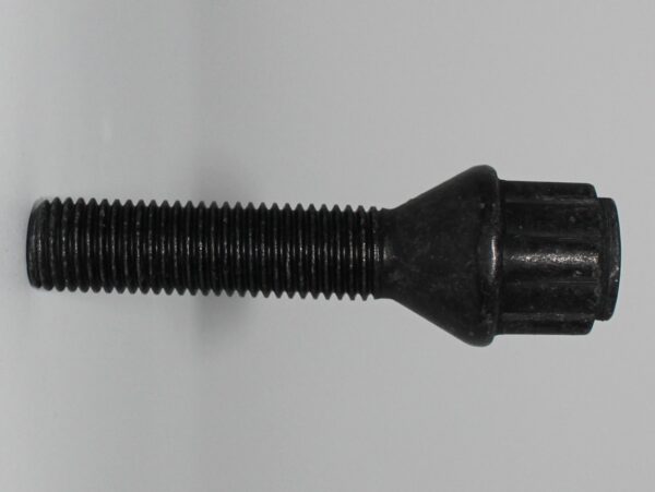 Låsbult M12x1.5 K60° Svart L45