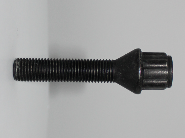Låsbult M12x1.5 K60° Svart L50
