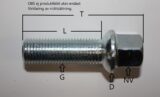 Hjulbult M12x1.5 R12 L30